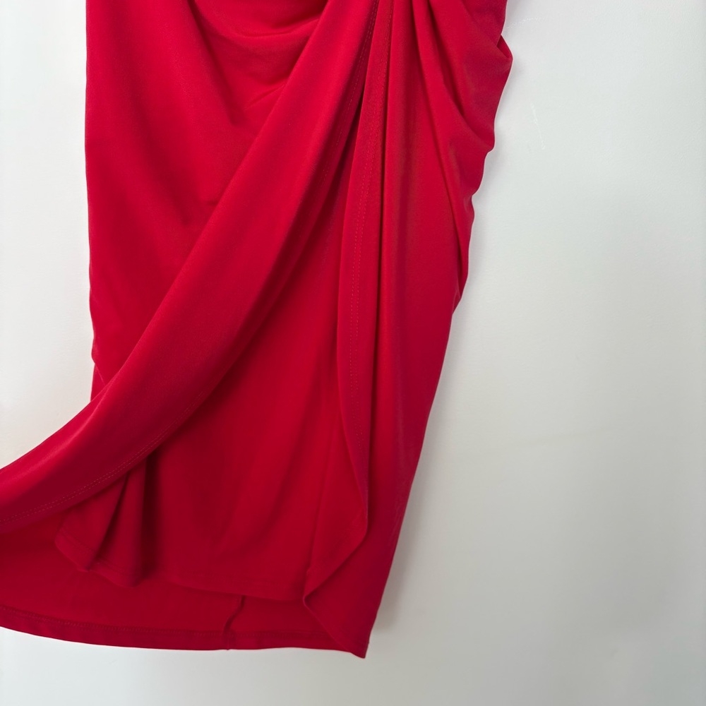 VELVET by Graham & Spencer Elegant Red V-Neck Dress - Picture 7 of 13